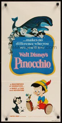 2b735 PINOCCHIO Aust daybill R82 Disney classic, makes no difference who you are!