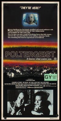 2b743 POLTERGEIST Aust daybill '82 Tobe Hooper horror classic, they're here, Heather O'Rourke!