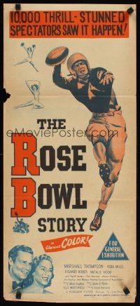 2b795 ROSE BOWL STORY Aust daybill '52 Vera Miles, football quarterback Marshall Thompson!