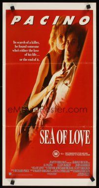 2b822 SEA OF LOVE Aust daybill '89 Ellen Barkin is either the love of Al Pacino's life or the end!