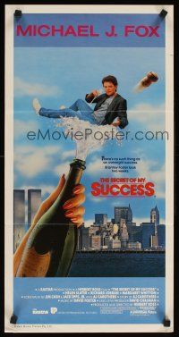 2b823 SECRET OF MY SUCCESS Aust daybill '87 Michael J. Fox & huge bottle of champagne!