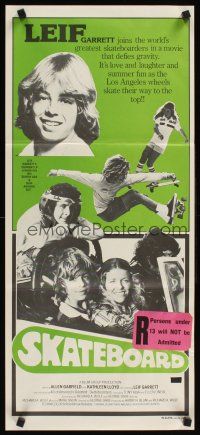 2b838 SKATEBOARD Aust daybill '78 Leif Garrett, the movie that defies gravity, cool image!