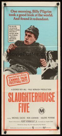 2b843 SLAUGHTERHOUSE FIVE Aust daybill '72 Kurt Vonnegut's internationally acclaimed best seller!