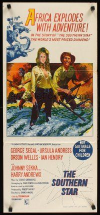 2b864 SOUTHERN STAR Aust daybill '69 Ursula Andress, George Segal, Orson Welles