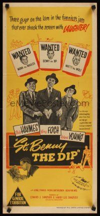 2b872 ST BENNY THE DIP Aust daybill '51 directed by Edgar Ulmer, Dick Haymes & Nina Foch!