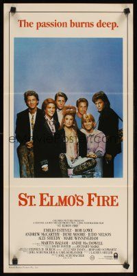 2b873 ST. ELMO'S FIRE Aust daybill '85 Rob Lowe, Demi Moore, Emilio Estevez, Ally Sheedy, Judd!