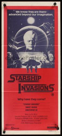 2b878 STARSHIP INVASIONS Aust daybill '77 wacky aliens who are advanced beyond our imagination!