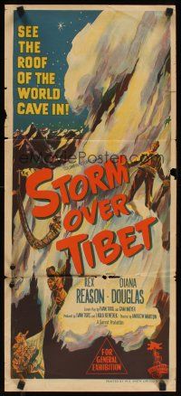 2b882 STORM OVER TIBET Aust daybill '52 Rex Reason, see the roof of the world cave in!