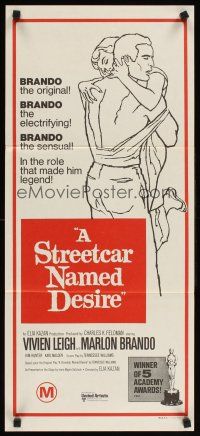 2b887 STREETCAR NAMED DESIRE Aust daybill R70s Marlon Brando, Vivien Leigh, Elia Kazan classic!