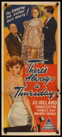 2b916 THERE'S ALWAYS A THURSDAY Aust daybill '57 Charles Victor, Frances Day, Jill Ireland!