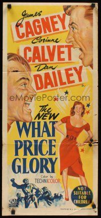 2b974 WHAT PRICE GLORY Aust daybill '52 James Cagney, Corinne Calvet, Dan Dailey, John Ford!