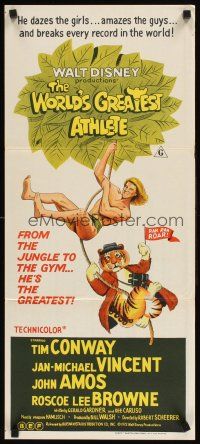 2b987 WORLD'S GREATEST ATHLETE Aust daybill '73 Walt Disney, Jan-Michael Vincent, jungle to gym!