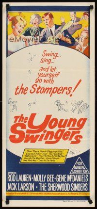 2b996 YOUNG SWINGERS Aust daybill '63 it's a real hot Hootenanny with a bundle of young swingers!