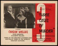 2b008 3 CASES OF MURDER Canadian LC '55 Orson Welles, Leueen McGrath, John Gregson!