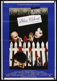 2b178 BLUE VELVET German '87 David Lynch directed, Isabella Rossellini, Dennis Hopper, MacLachlan!