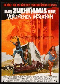 2b180 CAGED HEAT German '77 first Jonathan Demme, Barbara Steele, art of sexy bad girls escaping!
