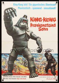2b243 KING KONG ESCAPES German '70 Kingukongu no Gyakushu, Toho, Ishiro Honda, cool robot Kong!