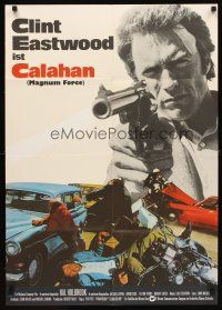 2b252 MAGNUM FORCE German '74 Clint Eastwood is Dirty Harry pointing his huge gun!