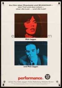 2b267 PERFORMANCE German '70 directed by Nicolas Roeg, wild images of Mick Jagger!