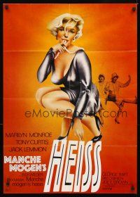 2b286 SOME LIKE IT HOT German R1971 sexy Marilyn Monroe with Tony Curtis & Jack Lemmon in drag!