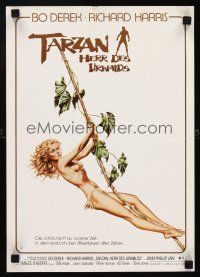 2b166 TARZAN THE APE MAN German 12x19 '81 directed by John Derek, art of sexy Bo Derek!