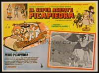 2b057 MAN CALLED FLINTSTONE Mexican LC '66 Hanna-Barbera, Fred, Barney, Wilma & Betty, spy spoof!