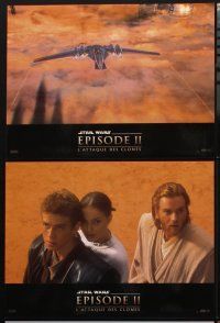 2b102 ATTACK OF THE CLONES 8 French LCs '02 Star Wars Episode II, Christensen & Natalie Portman!