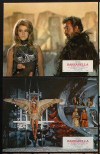 2b111 BARBARELLA 6 style B French LCs '68 Roger Vadim, John Phillip Law, sexiest Jane Fonda!
