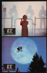 2b079 E.T. THE EXTRA TERRESTRIAL 12 French LCs '82 Spielberg, w/best bike over moon image!