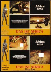 2b141 AFRICA UNCENSORED 4 German LCs '74 Africa ama, wild images from mondo documentary!