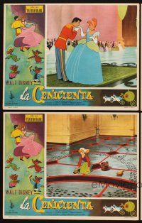 2b043 CINDERELLA 8 Mexican LCs R70s Walt Disney classic romantic musical fantasy cartoon!