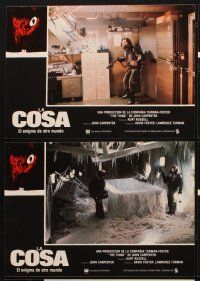 2b007 THING 12 Spanish LCs '82 John Carpenter, cool sci-fi horror images, alien terror!