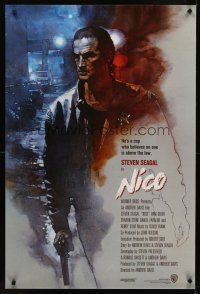 2c013 ABOVE THE LAW int'l 1sh '88 great artwork of Steven Seagal as Nico!