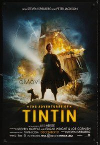 2c020 ADVENTURES OF TINTIN teaser DS 1sh '11 Steven Spielberg's version of the Belgian comic!