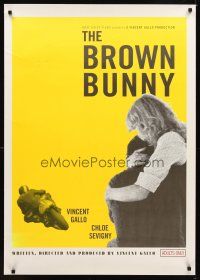 2c113 BROWN BUNNY heavy stock 1sh '03 Vincent Gallo, Sevigny, controversial sex movie!