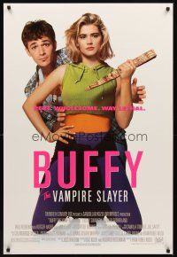2c117 BUFFY THE VAMPIRE SLAYER DS 1sh '92 great image of Kristy Swanson & Luke Perry!