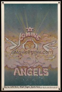 2c149 COMING OF ANGELS 1sh '77 Leslie Bovee, Jamie Gillis, unusual sexy artwork!