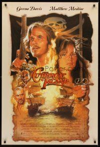 2c168 CUTTHROAT ISLAND int'l DS 1sh '95 Drew Struzan art of pirate Matt Modine & Geena Davis!