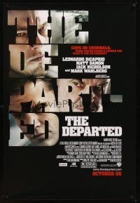 2c189 DEPARTED advance DS 1sh '06 Leonardo DiCaprio, Matt Damon, Martin Scorsese!