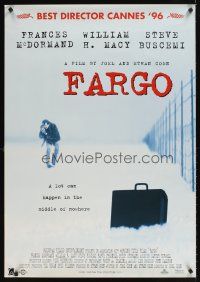 2c244 FARGO int'l 1sh '96 Coen Brothers, a lot can happen in the middle of nowhere!