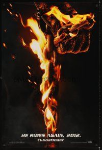 2c272 GHOST RIDER: SPIRIT OF VENGEANCE teaser DS 1sh '12 Nicolas Cage, burning chain!