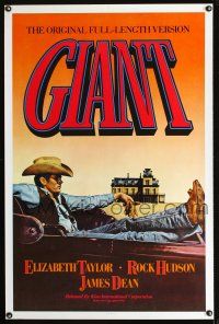 2c275 GIANT 1sh R83 cool image of James Dean sitting, directed by George Stevens!