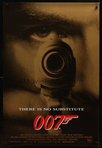 2c282 GOLDENEYE 1sh '95 Pierce Brosnan as secret agent James Bond 007, cool close-up!