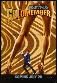 2c286 GOLDMEMBER foil teaser DS 1sh '02 Mike Meyers as Austin Powers, sexy legs!