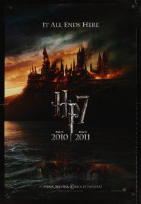 2c305 HARRY POTTER & THE DEATHLY HALLOWS PART 1 & PART 2 teaser DS 1sh '10 Daniel Radcliffe!