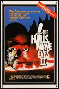 2c316 HILLS HAVE EYES 2 video 1sh '85 Wes Craven horror, cool horror art of Michael Berryman!