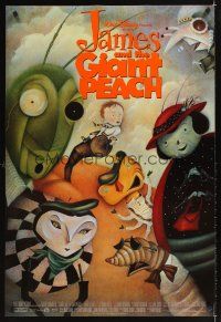 2c362 JAMES & THE GIANT PEACH DS 1sh '96 Walt Disney stop-motion fantasy cartoon, Lane Smith art!