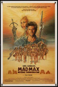 2c408 MAD MAX BEYOND THUNDERDOME 1sh '85 art of Mel Gibson & Tina Turner by Richard Amsel!