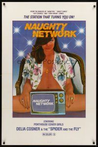 2c467 NAUGHTY NETWORK 1sh '81 the station that turns YOU on, sexy artwork!