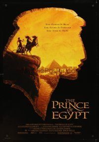 2c533 PRINCE OF EGYPT DS 1sh '98 Dreamworks cartoon, image of Moses on chariot overlooking city!